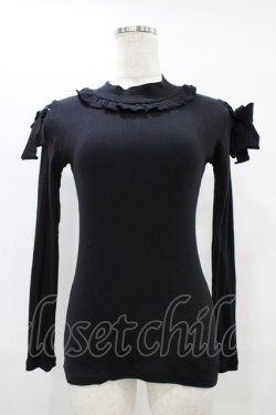 画像1: MILK / ショルダーポイントトップス  ブラック H-25-10-03-049-ML-TO-KB-ZH
