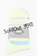 MILKBOY / スリークォータースsocks  ライム×サックス H-25-10-03-009-MB-ZA-KB-ZH