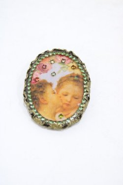 画像1: Michal Negrin / ブローチ  エンジェル H-25-10-03-011-LO-ZA-KB-ZH