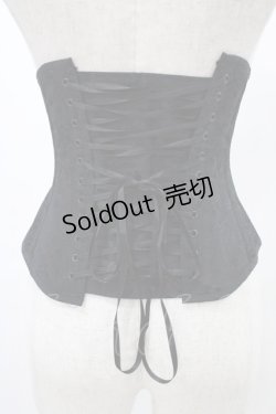 画像2: EXCENTRIQUE / 薔薇ジャガード・アンダーバストコルセット 1 ブラック H-25-10-03-020-EL-ZA-KB-ZH