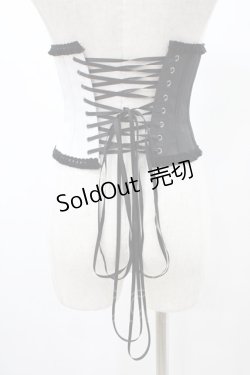 画像2: Moi-meme-Moitie / バイカラーショートコルセット S ブラック×ホワイト H-25-10-03-021-MO-ZA-KB-ZH