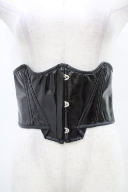画像1: PUNK RAVE / ショートコルセット  ブラック H-25-10-03-022-PU-ZA-KB-ZH