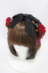 Anges et Demons / コサージュヴェールカチューシャ  黒 H-25-10-03-004-GO-AC-KB-ZH