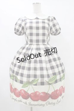 画像1: Emily Temple cute / アニバーサリーチェリーワンピース Sサイズ ブラック H-25-10-03-032-ET-OP-KB-ZT091