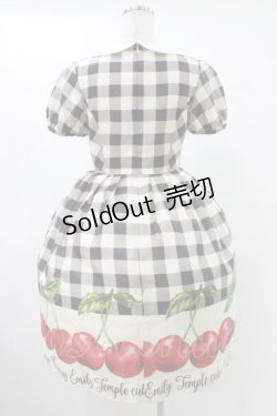 画像2: Emily Temple cute / アニバーサリーチェリーワンピース Sサイズ ブラック H-25-10-03-032-ET-OP-KB-ZT091
