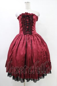 ATELIER PIERROT / Bustle Corset Dress[Rose Jacquard]  ボルドー H-25-10-03-034-EL-OP-KB-ZH