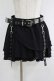 画像1: REFLEM / スタッズベルト付きフリルスカート  ブラック H-25-10-04-028-PU-SK-KB-ZH (1)