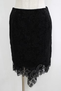 画像1: PEACE NOW / バッスルフリル別珍スカート  黒 H-25-10-04-040-PU-SK-KB-ZH
