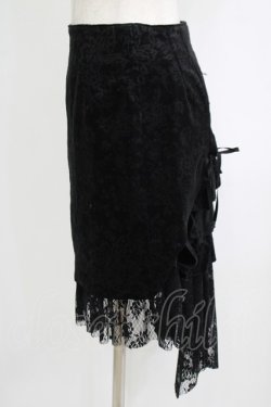 画像2: PEACE NOW / バッスルフリル別珍スカート  黒 H-25-10-04-040-PU-SK-KB-ZH