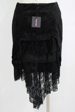 画像3: PEACE NOW / バッスルフリル別珍スカート  黒 H-25-10-04-040-PU-SK-KB-ZH
