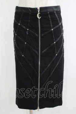 画像1: Restyle / BONDED TO THE MOON SKIRT S ブラック H-25-10-04-042-GO-SK-KB-ZH