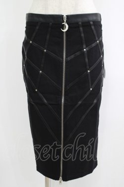 画像1: Restyle / BONDED TO THE MOON SKIRT M ブラック H-25-10-04-043-GO-SK-KB-ZH