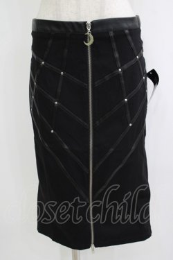 画像1: Restyle / BONDED TO THE MOON SKIRT M ブラック H-25-10-04-045-GO-SK-KB-ZH