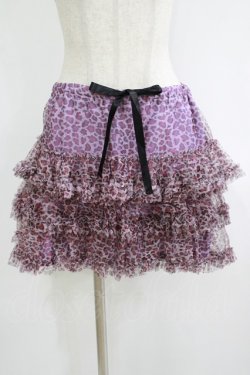 画像1: ALGONQUINS / レオパードチュールスカート  パープル H-25-10-04-046-AL-SK-KB-ZH