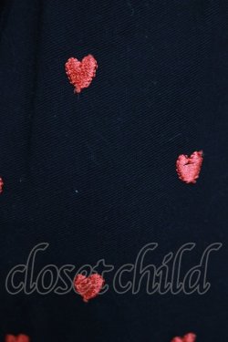 画像4: lilLilly / ハート刺繍ミニスカート  黒 H-25-10-04-047-LO-BL-KB-ZH