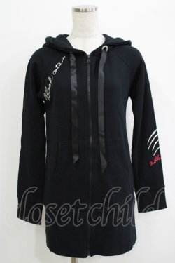 画像1: MILK /ACK CATロングパーカー  ブラック H-25-10-04-051-ML-TO-KB-ZH