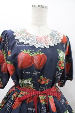 画像4: Leur Getter / Strawberry Garden袖付きワンピース  ネイビー H-25-10-04-1022-LU-OP-KB-ZH