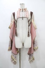 Ozz oneste / 着物袖ショートジャケット  ピンクベージュ H-25-10-04-1005-OO-JA-KB-ZH