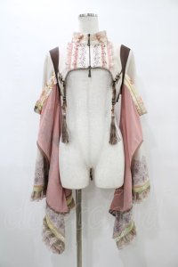 Ozz oneste / 着物袖ショートジャケット  ピンクベージュ H-25-10-04-1005-OO-JA-KB-ZH