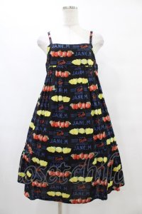 Jane Marple / キャンディペーパーのキャミソールワンピース  ブラック H-25-10-04-1036-JM-OP-KB-ZT061