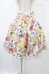 Ozz oneste / 和チャイナハイウエストスカート  白 H-25-10-04-1038-OO-SK-KB-ZH