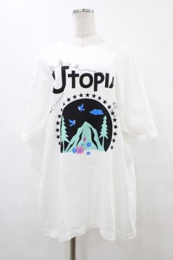 画像1: MILKBOY / UTOPIA Tee XL ホワイト H-25-10-04-1040-MB-TO-KB-ZH