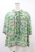 Jane Marple Dans Le Salon / Sunnyside town granny’s blouse  ブルーグレイ H-25-10-04-1043-JM-BL-KB-ZH