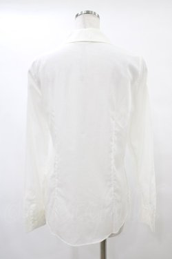 画像2: Jane Marple / リヨセルコットンのロゴカラーブラウス  オフホワイト H-25-10-04-1049-JM-BL-KB-ZH