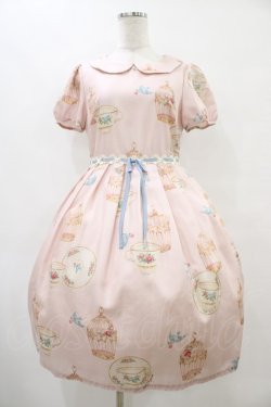 画像1: Emily Temple cute / 青い鳥ワンピース  ピンク H-25-10-04-1008-ET-OP-KB-ZH