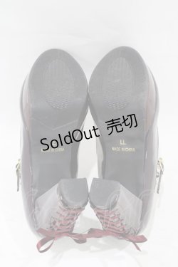 画像3: YOSUKE / レースアップストラップシューズ LL ボルドー H-25-10-04-1001-PU-SH-KB-ZH