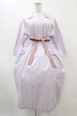 Jane Marple / フレンチロゴリボンタブリエドレス  ピンク H-25-10-04-1010-JM-OP-KB-ZT175