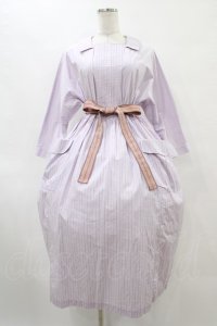 Jane Marple / フレンチロゴリボンタブリエドレス  ピンク H-25-10-04-1010-JM-OP-KB-ZT175