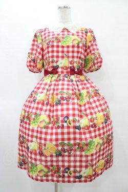 画像1: Melody BasKet / Fruits BasKetワンピース  レッド H-25-10-04-1011-LO-OP-KB-ZH