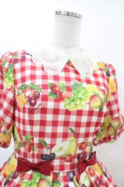 画像4: Melody BasKet / Fruits BasKetワンピース  レッド H-25-10-04-1011-LO-OP-KB-ZH