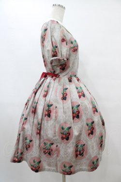 画像3: Leur Getter / Cherry Lace袖付ワンピース M ピンク H-25-10-04-1013-LU-OP-KB-ZH