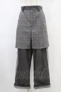 MILKBOY / LAYERED PANTS  グレー×チェック H-25-10-04-1003-MB-PA-KB-ZH