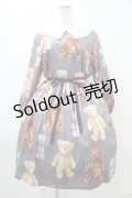 Leur Getter / Teddy Friends袖付きワンピース トールサイズ(L) グレー H-25-10-04-1016-LU-OP-KB-ZH