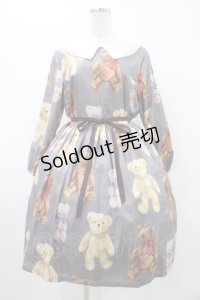 Leur Getter / Teddy Friends袖付きワンピース トールサイズ(L) グレー H-25-10-04-1016-LU-OP-KB-ZH
