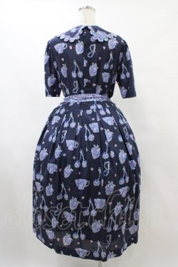 画像2: Jane Marple / Bonjour Millefleursのコレットドレス  ネイビー H-25-10-04-1021-JM-OP-KB-ZH