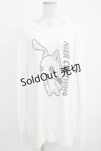NieR Clothing / プリントSWEAT  2XL 白 H-25-10-04-053-PU-TO-KB-ZH