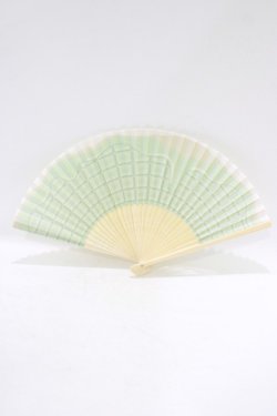 画像1: Q-pot. / ミントチョコレート扇子  ミント H-25-10-04-069-QP-ZA-KB-ZH