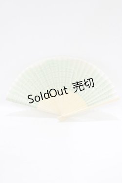 画像1: Q-pot. / ミントチョコレート扇子  ミント H-25-10-04-069-QP-ZA-KB-ZH