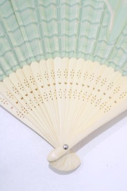 画像3: Q-pot. / ミントチョコレート扇子  ミント H-25-10-04-069-QP-ZA-KB-ZH
