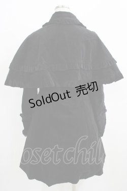 画像3: PEACE NOW / フリルケープ付別珍コート  黒 H-25-10-04-006-PU-CO-KB-ZH