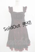 BPN / レースフリルワンピース  ボルドー×ブラック H-25-10-04-012-GO-OP-KB-ZH