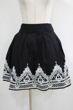 画像1: Restyle / HENNA SKIRT XL ブラック×ホワイト H-25-10-04-018-GO-SK-KB-ZH