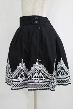 画像2: Restyle / HENNA SKIRT XL ブラック×ホワイト H-25-10-04-018-GO-SK-KB-ZH