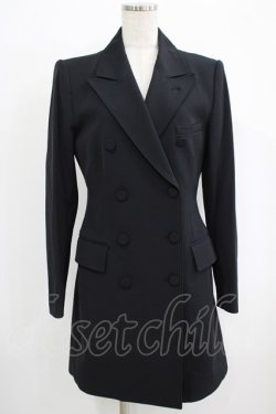 画像1: Jean Paul GAULTIER / ダブルボタンロングジャケット 40 ブラック H-25-10-04-019-GO-JA-KB-ZH