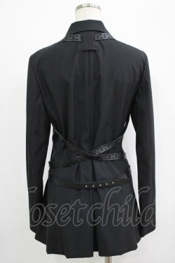 画像3: Jean Paul GAULTIER / レザーベルト付シャツジャケット FEMME/40 ブラック H-25-10-04-020-GO-JA-KB-ZH