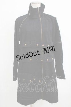 画像1: BPN / ハイネックベルトZIPジャケット  黒 H-25-10-04-021-GO-JA-KB-ZH